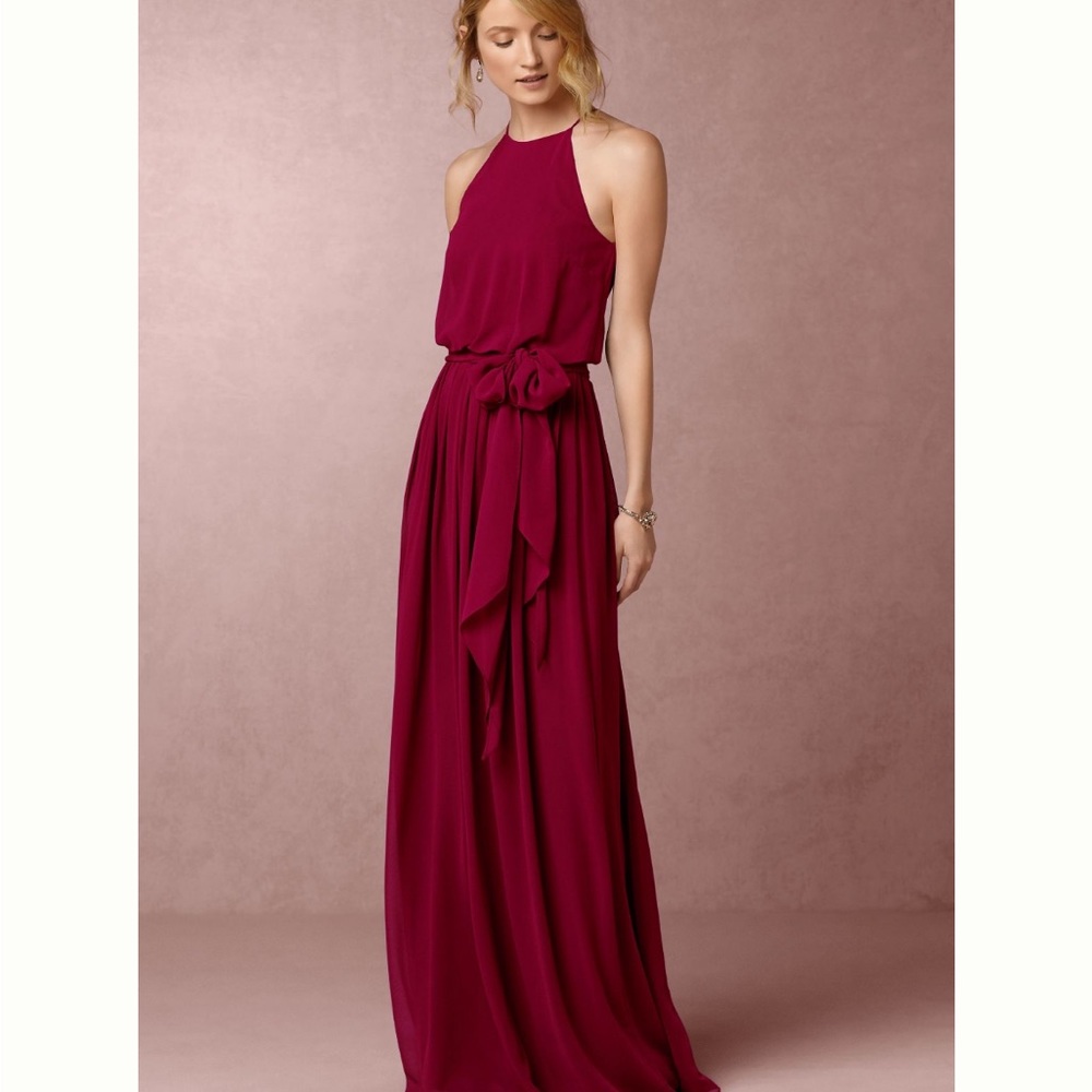 Anthropologie wedding guest long dress